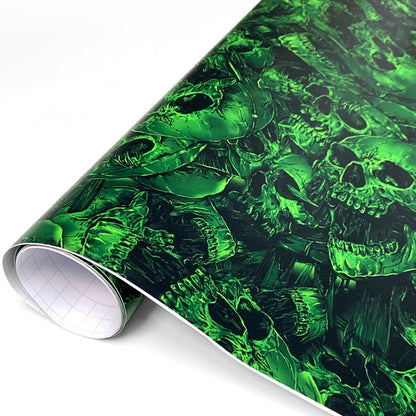 Graffiti Vinyl Wrap Car Wraps Personality Vinyl Paper for Car Wrapping Film Skull Pattern Auto Outdoor Accessories Body Covering