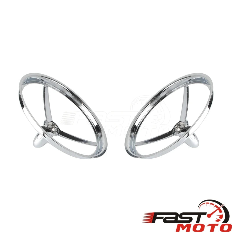 Motorcycle 7'' Headlight Bullet Trim Ring 4.5'' Auxiliary Fog Light Cover For Harley Touring Road King Dyna Softail Heritage