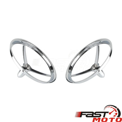 Motorcycle 7'' Headlight Bullet Trim Ring 4.5'' Auxiliary Fog Light Cover For Harley Touring Road King Dyna Softail Heritage