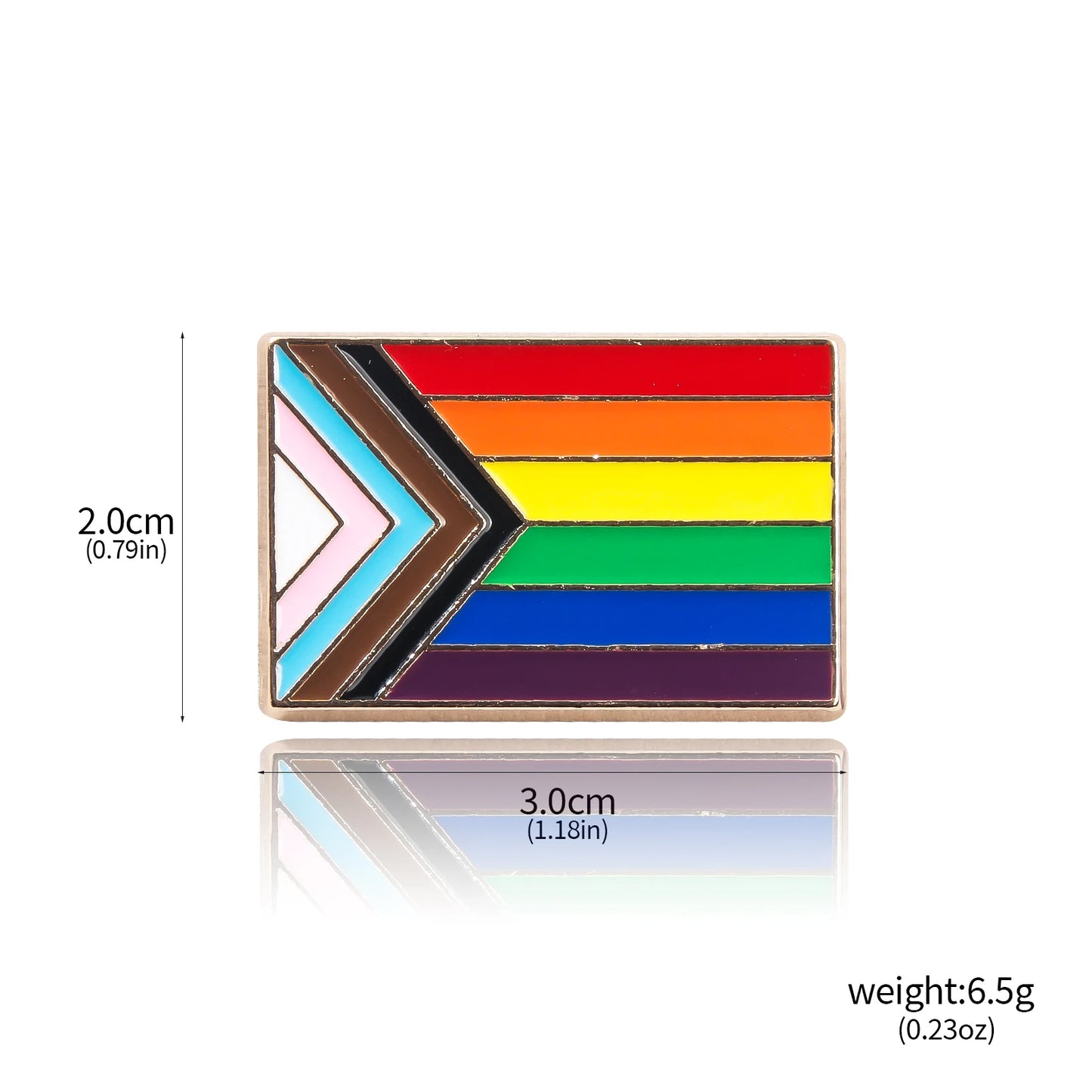 Pride Rainbow Flags LGBT Enamel Pins Brooch Inclusive Progress Heart Flag Badge Brooch Clothes Bag Decorations Accessories