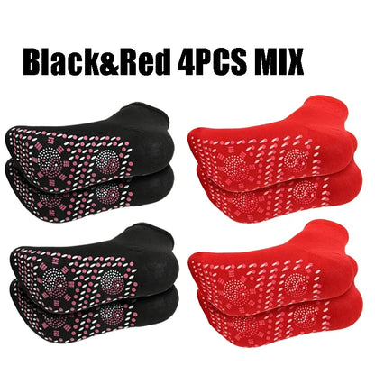 1/5pairs Tourmaline Heating Socks Winter Warm Thermal Health Care Socks Slimming Health Short Sock Magnetic Therapy Sock