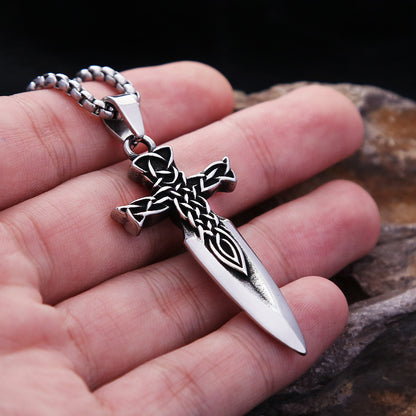 Fashion Nordic Celtic Knot Pendant Stainless Steel Spear Arrow Viking Necklace For Men Vintage Amulet Jewelry Gift Dropshipping