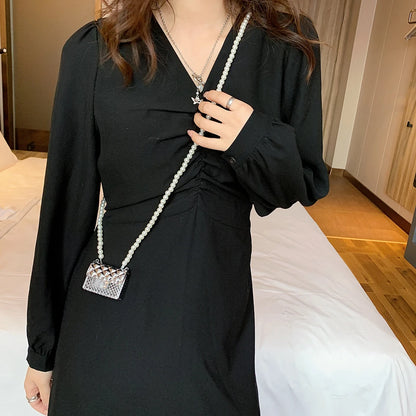 Mini dinner bags for women fashionable metal small box bag designer pearl chain shoulder bag clothing accessories crossbody bag