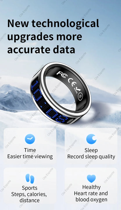 Call ID Reminder Smart Ring Heart Rate Blood Pressure Monitor Men Women Smartring 5ATM Waterproof Health Multi Sports Ring 2026