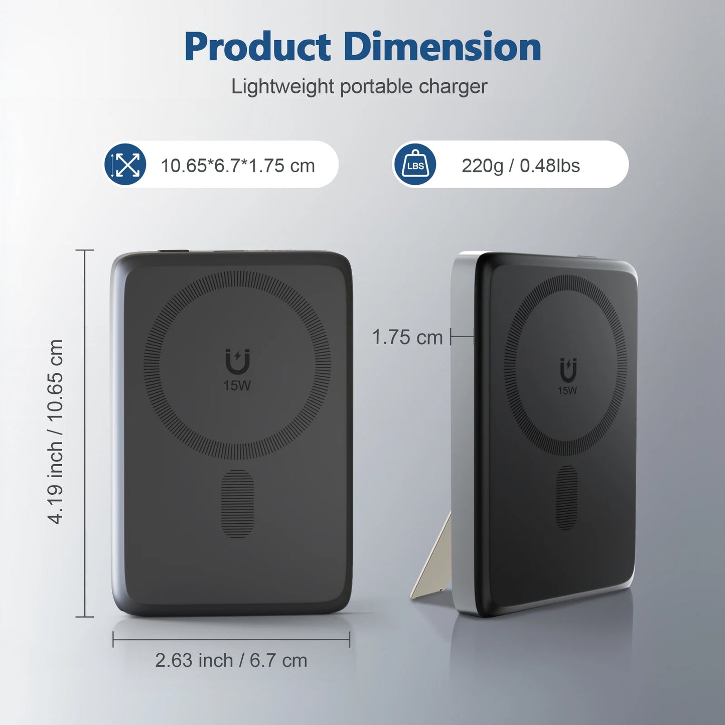 Magnetic Wireless Charger Station 15W Fast Charging Multi-Device Lightweight Portable For IPhone 17 16 15 14 13 Samsung AirPods
