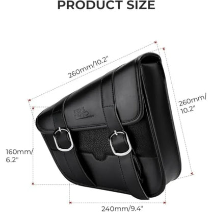Motorcycle Swingarm Bag Left Side Tool Bag 4L Synthetic Leather Fit for Sportster Street Rebel 300 500 Black