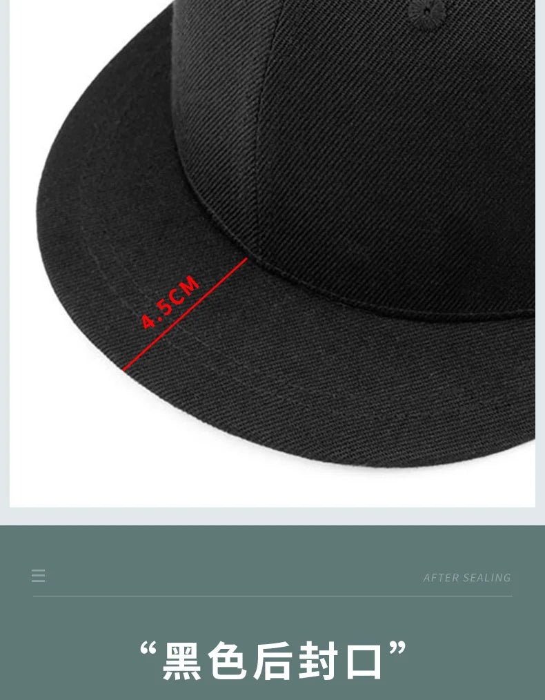 Short Brim Baseball Cap Small Head Women Flat Bill Sport Sun Hat Men Oversize Large Snapback Cap 52-54cm 55-57cm 58-60cm 61-63cm
