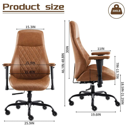 Home Office Desk Chair High Back Office Rubber Casters Ergonomic Computer Chair with Lumbar Support Adjustable, Customized