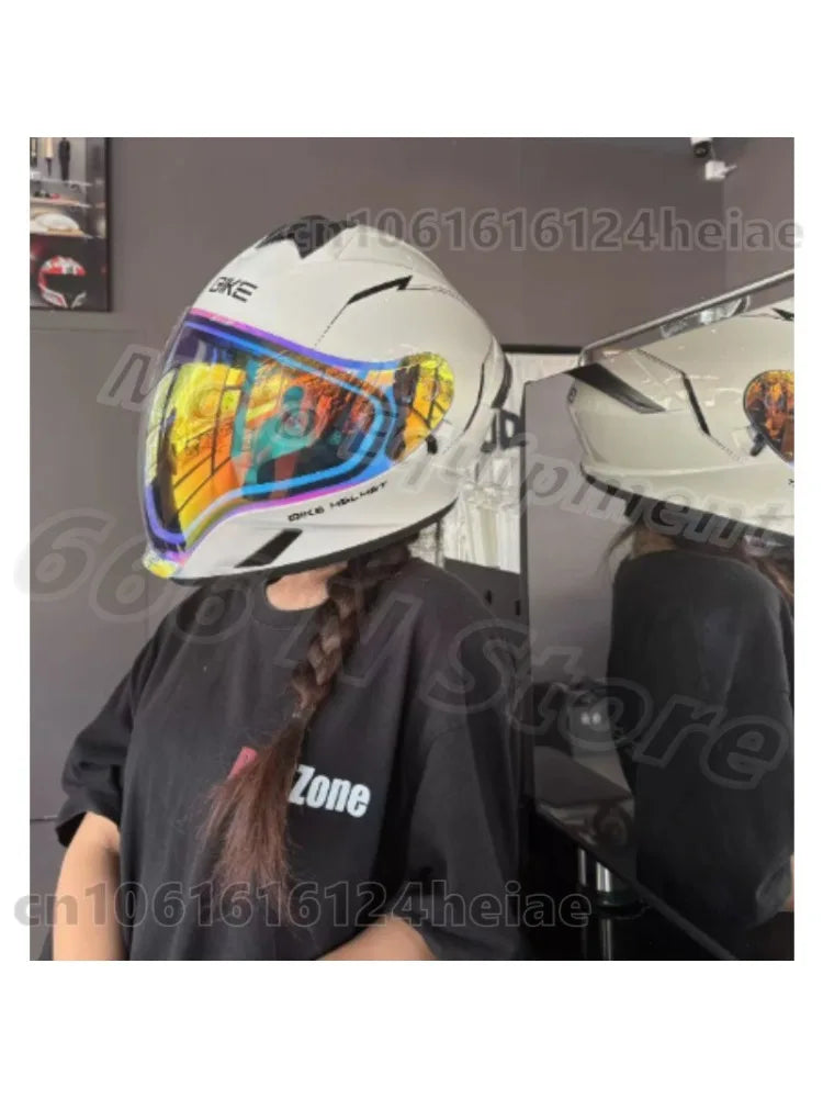 Qike Helmet FP02 Ghost Face Helmet Motorcycle Helmet Lenses Riding Equipments Visor Replacement Parts