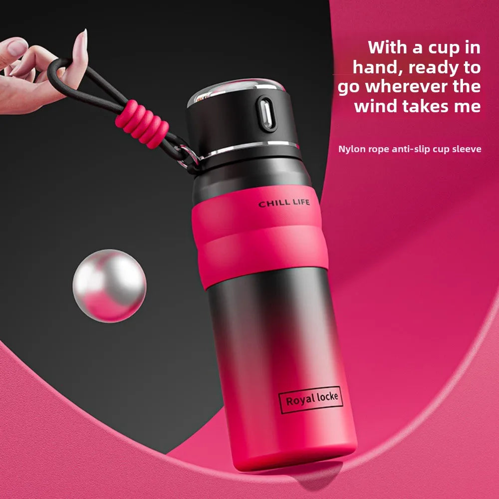 Dopamine all steel insulated cup 316 stainless steel high aesthetic water cup intelligent temperature display cup