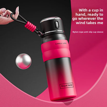 Dopamine all steel insulated cup 316 stainless steel high aesthetic water cup intelligent temperature display cup