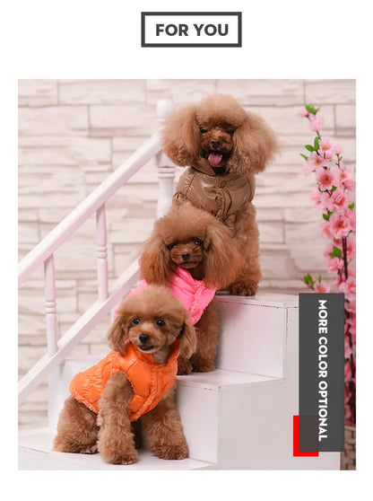 Winter Pet Dog Down Coat Fleece Warm Inside Candy Color Pet Down Warm Coat Puppy Down Clothes Winter Clothes Clothing XS-3XL