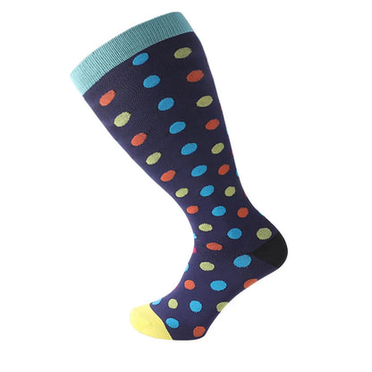 2XL-7XL Plus Size 20-30 mmHg Compression Socks for Women Men Wide Calf Extra Large Knee High Flight Sock for Circulation Support