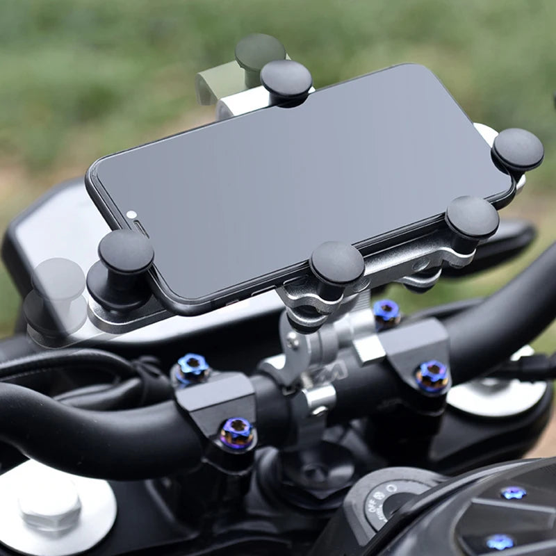 Motorcycle Phone Holder High Quality Alloy Motorcycle Electric Bike Mobile Phone Holder With Dampener Motos Navigation Bracket