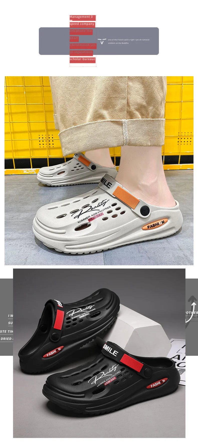 Men's Summer Sandals Non Slip Beach Slippers EVA Design Outdoor Slides Ultralight High Quality Sandals Fashion Garden Shoes