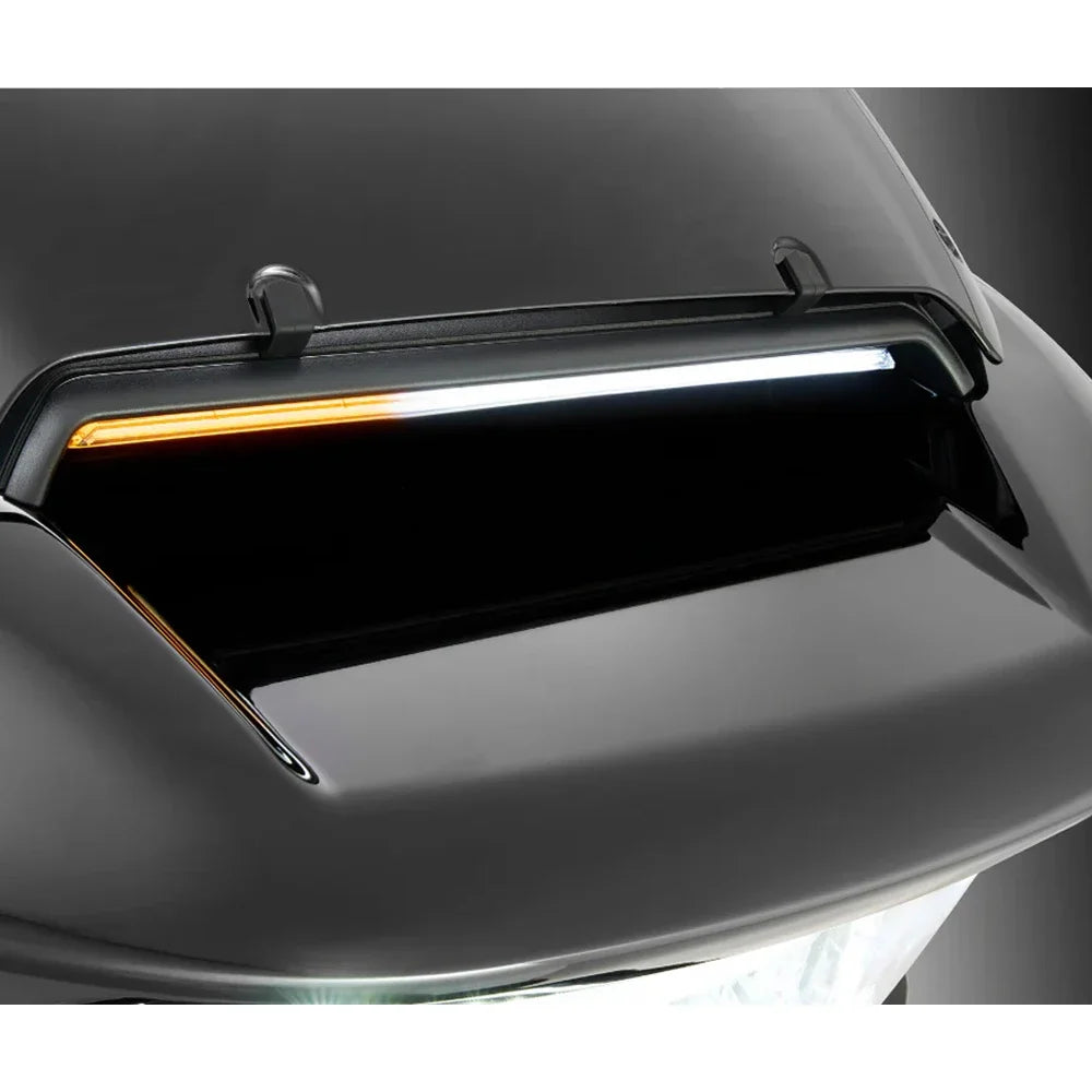LED Lights Chrome Batwing Fairing Vent Trim for Harley Custom Road Glide Street Glide 2023 2024 2025 Motorcycle Accessories