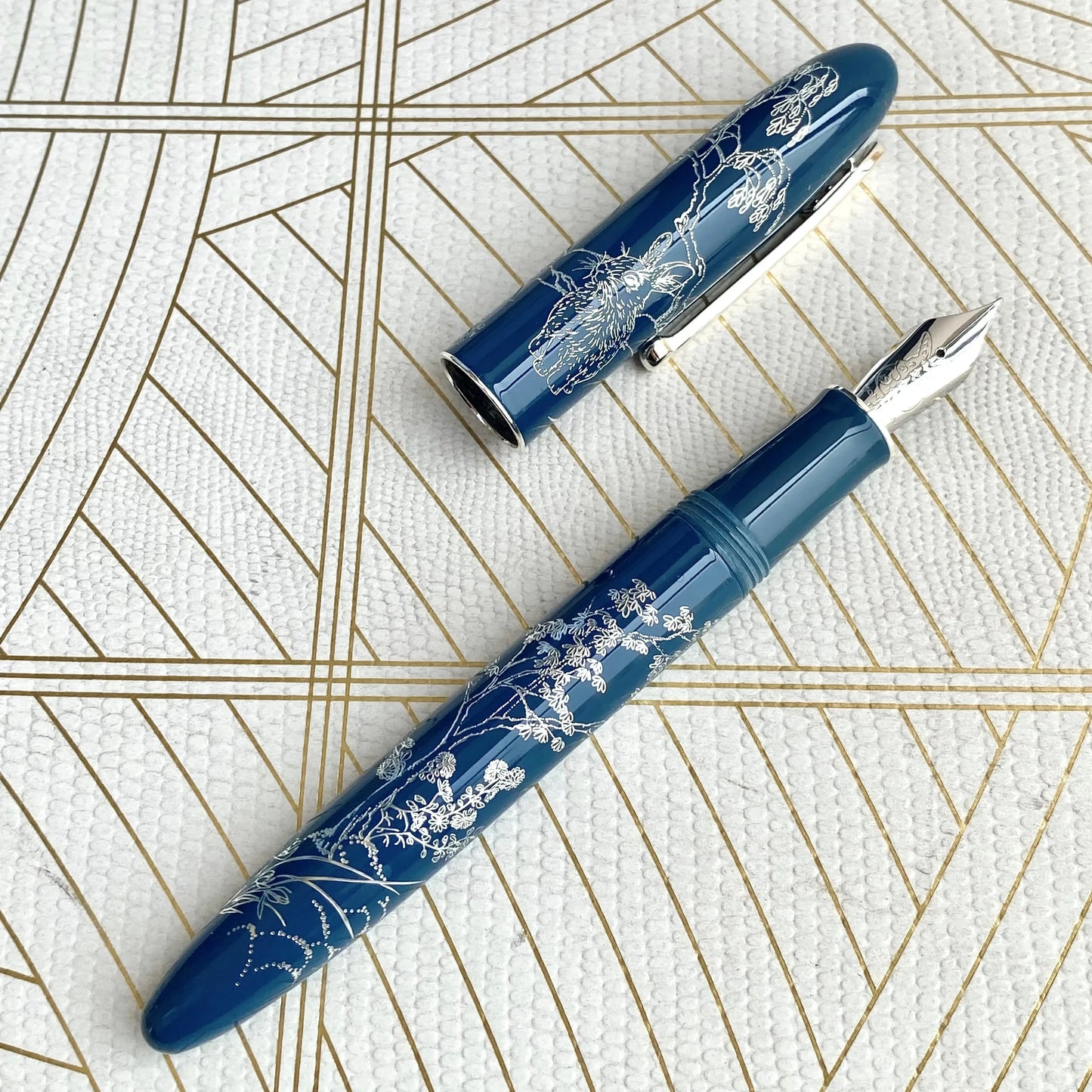 Limited Hongdian N23 Fountain Pen Rabbit Year High-End Students Business Office Writing Supplies Gold Carving Student Gift Pens