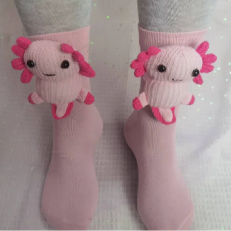 3D Knit Animal Socks Cute Floor Socks Hand Crocheted Double Layer Warm Sock with Cute Rabbit Panda Animals Christmas Gifts