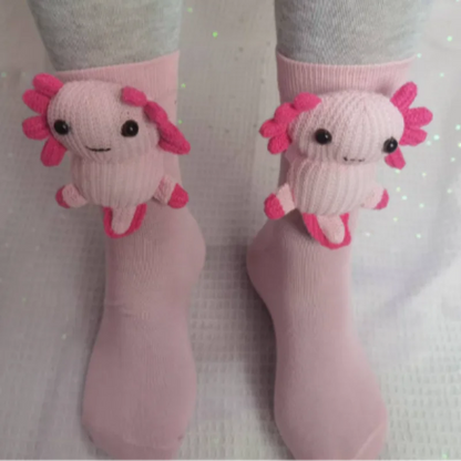 3D Knit Animal Socks Cute Floor Socks Hand Crocheted Double Layer Warm Sock with Cute Rabbit Panda Animals Christmas Gifts