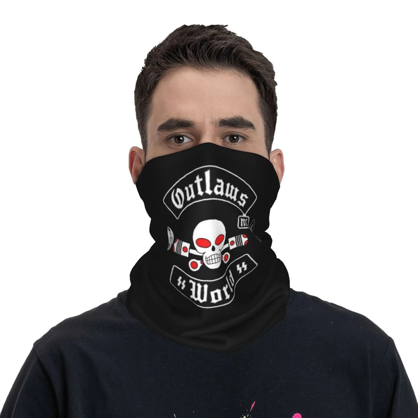 Outlaws Mc Support Bandana Neck Gaiter Printed Mask Scarf Multi-use Face Mask Running Unisex Adult Windproof