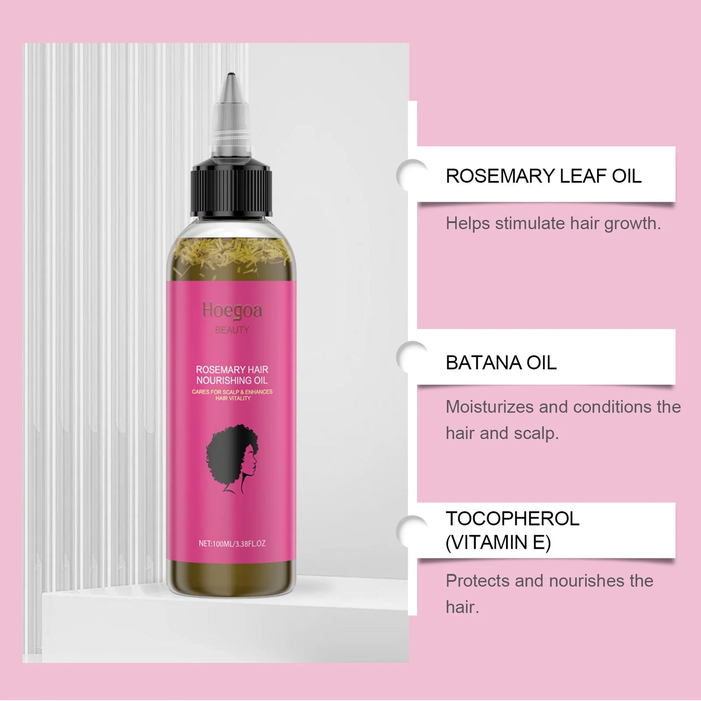 Rosemary Hair Growth Essential Oil Dense Strengthening Hair Prevent Loss Improve Hair Dryness Split Moisturizing Shiny Hair Care