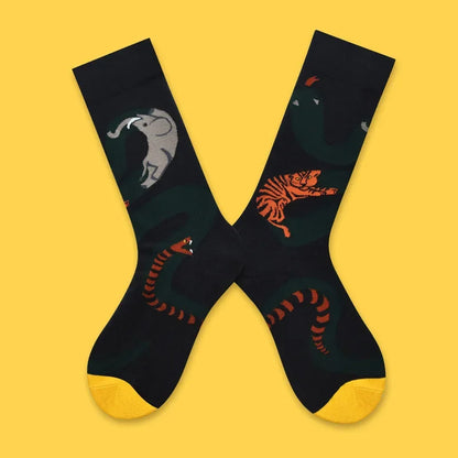 2024 Autumn and winter new socks female French plant series in high tide women's socks  designer socks