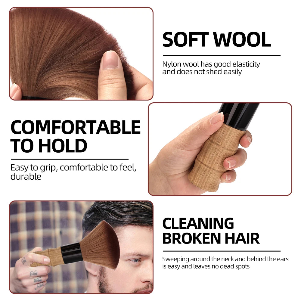 Barbertop Soft Hairdressing Brush Neck Face Duster for Barbers Salon Stylist Hair Cutting Cleaning Tool Accessory