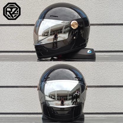 ORZ Motorcycle Helmet DOT Certification Retro Full Face Off Road Helmet Cascos Para Motos Capacete Casco Moto