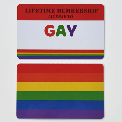 Writable LGBTQIA Identity Card LGBT Pride Cards Lifetime Membership Card perfect rainbow community gift