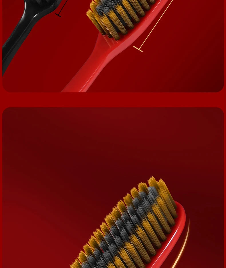 GYN [6-Pcs Gift Box] New Year's Blessing Gift Box Extended Brush Head Efficient Cleaning Lucky and Joyful Soft Hair Toothbrush
