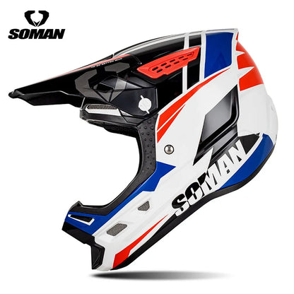 2025 SOMAN Professional Racing Motocross Helmet Off Road Helmet Motorcycle Cartoon Childrenr ATV Motorcycle MTB Helmet