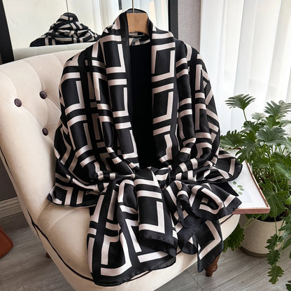 Luxury Brand Scarf Spring Summer Women Beach Sunscreen Fashion Party Shawl China Quality Silk Lady Popular Print Scarves Hijab