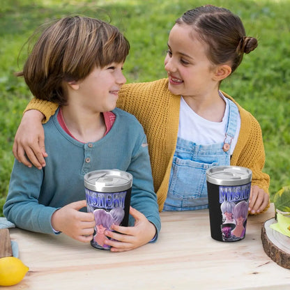 Mystery Saja Boys Kpop Demon Hunters Tumbler With Straw For Kids Stainless Steel Travel Mugs Double Wall Vacuum Insulated 12oz