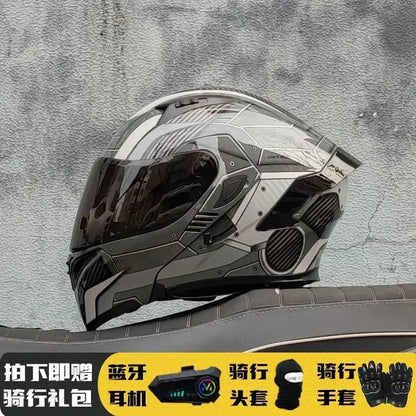 Motorcycle Helmet Full Face Racing Motorbike Helmet with Double Sun Visor Women Man Flip Up Moto Helmets Capacete De Moto
