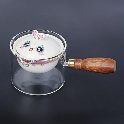 New Style Ceramic Glass Teapot Chinese Gongfu Tea Pot 360 Rotation Tea Maker  Automatic Single Pot   Teapot For Tea