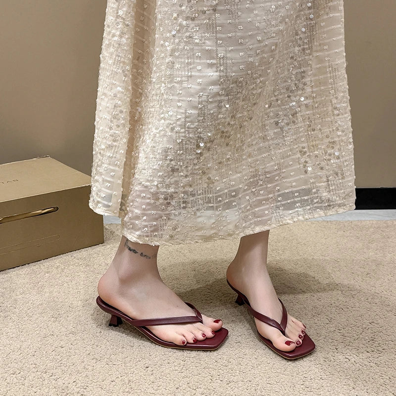 Female Summer Sexy Heels Sandals Slides Ladies Shoes Fashion Women Pumps Flip Flops Luxury High Heels Slippers Shoes