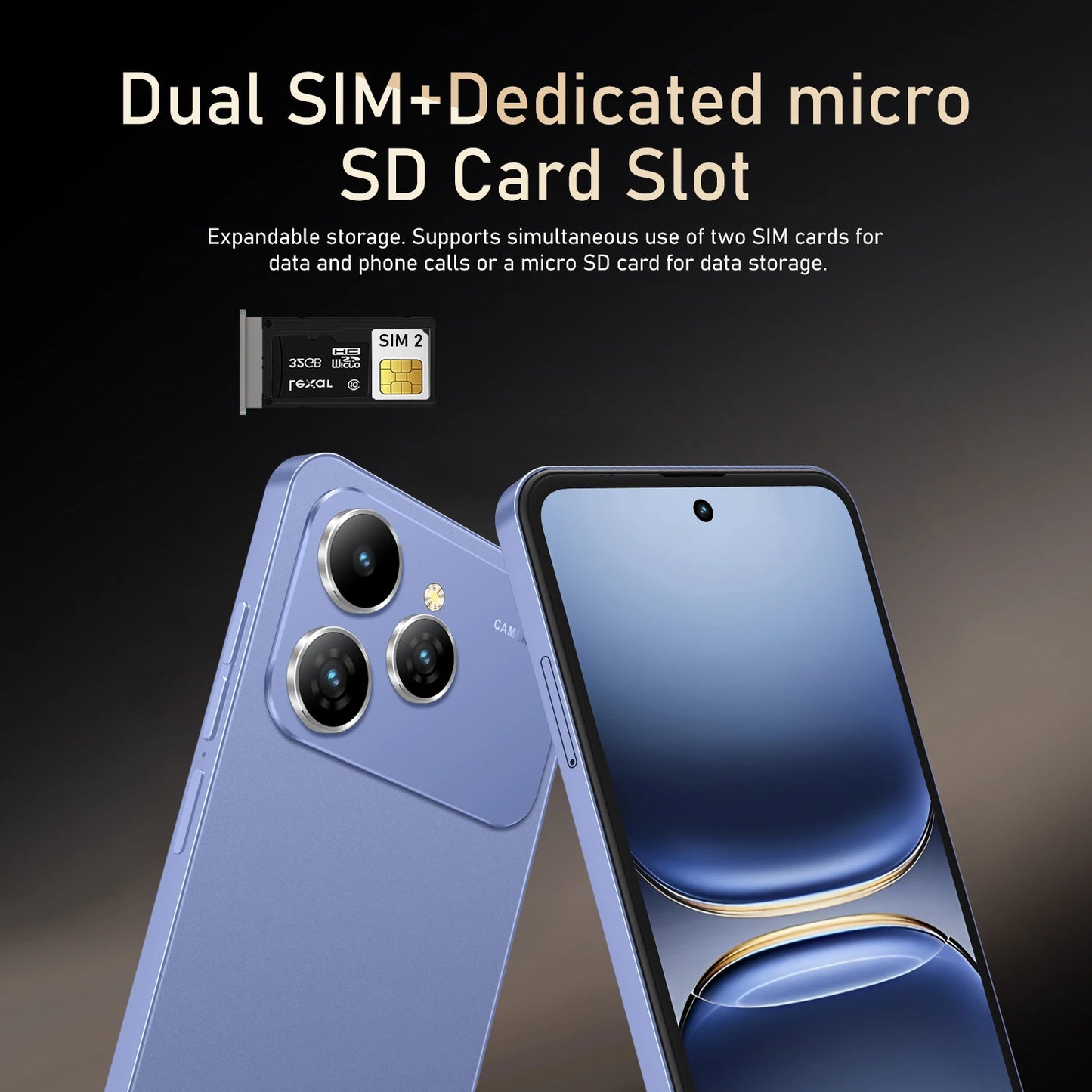 FUFFI Global Vision I17 Pro Max Smartphone Android 5800mAh 8G RAM 512GB ROM 6.56 Inch 720x1612HD 24+48MP 5G Network Mobile Phone