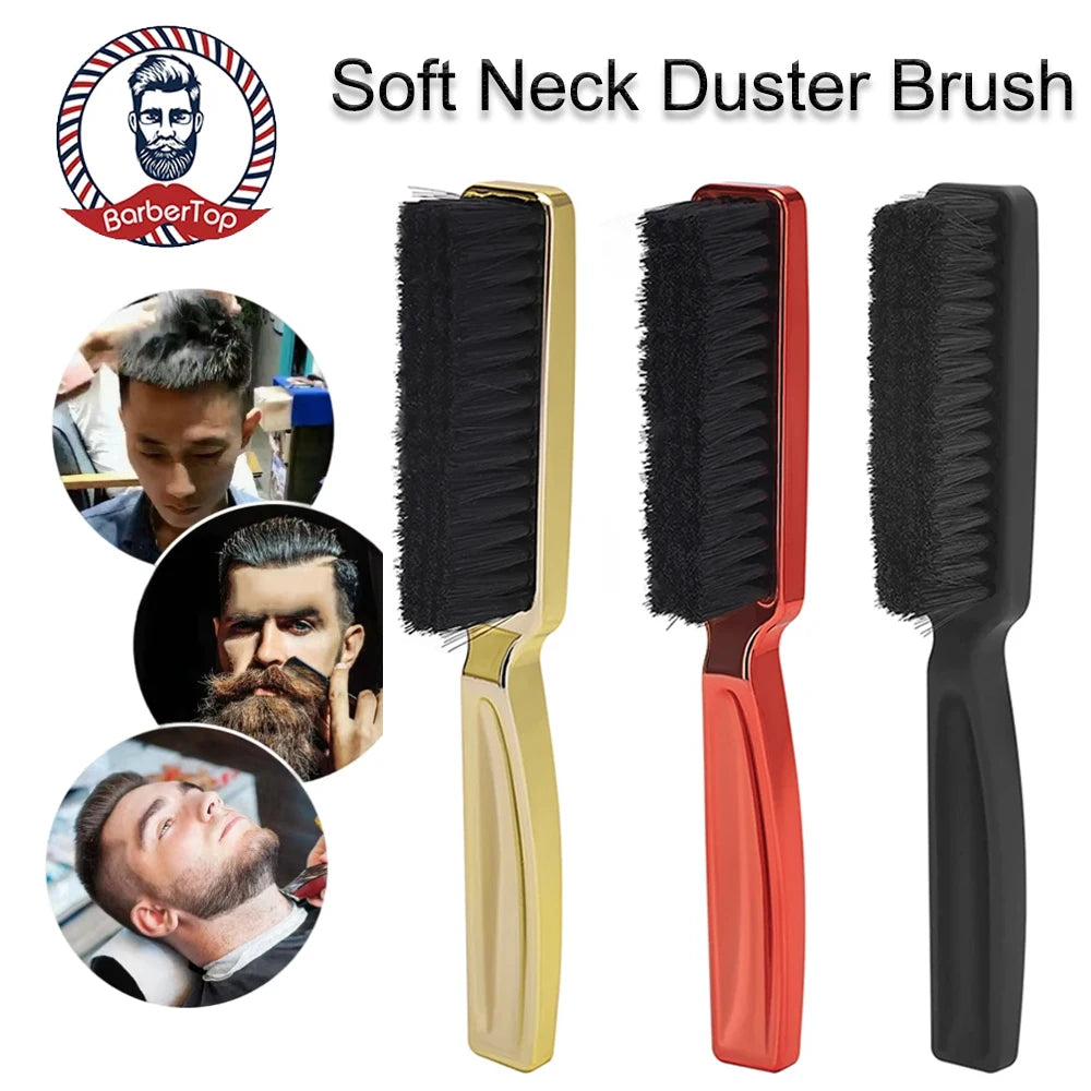 Professional Barber Duster Neck Face Brushes Hair Clean Soft Black Hairbrush Salon Cutting Hairdressing Styling Make Tools
