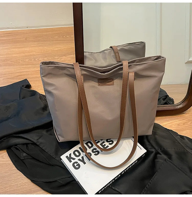 Casual Women's Oxford Cloth Shoulder Bags College Commuter Ladies Waterproof Tote Shopping Bag Large Capacity Female Handbags