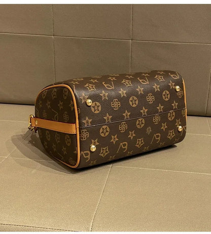 2024 Spring Summer New High-End Feelprinting Vintage Large Capacity Pillow Bag Fashionable Simple Commuting Crossbody Women's Ba