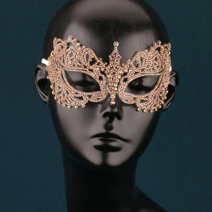 Wedding Dance Mask Headdress Bride Party Rhinestone Tassel Wedding Card Personality Mask Stage Accessories