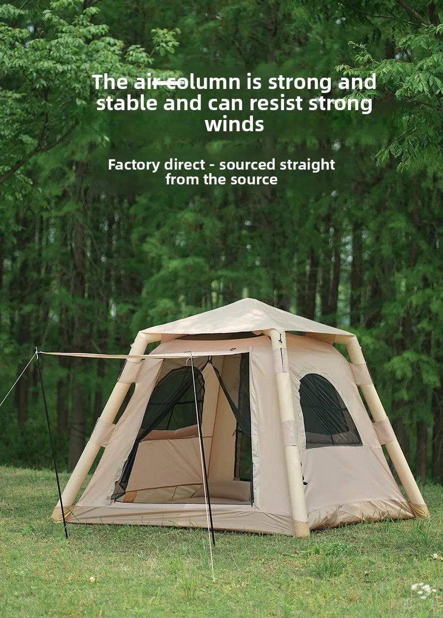 Automatic Inflatable Camping Tent 3-5 Person Waterproof UV Protection With Electric Pump Portable Outdoor Family Hiking Beach Te