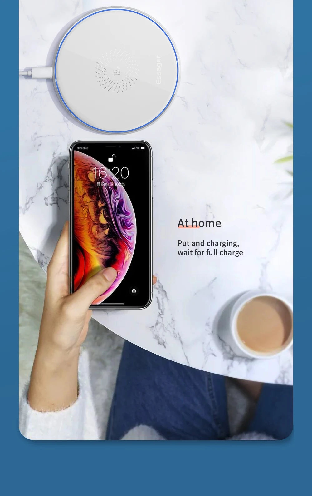 Essager 15W Qi Wireless Charger Fast Wireless Charging Pad Quick Induction Wirless Charger For iPhone 14 Pro max Xiaomi mi 9 Pro