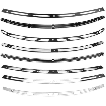 For Harley Electra Street Tri Glide 1996-2013 2014-UP Motorcycle Black Chrome Windshield Batwing Fairing CNC Trim Windscreen
