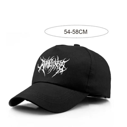 Fashion Gothic Street Punk Embroidery Baseball Caps Adjustable Hip-hop Snapback Caps Spring Summer Hat Man Women Outdoor Sports