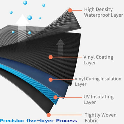 For 1-2 Person Fishing Umbrella Double Vinyl Coating Sunshade Windproof Waterproof Outdoor Stand Umbrella With Ground Insert