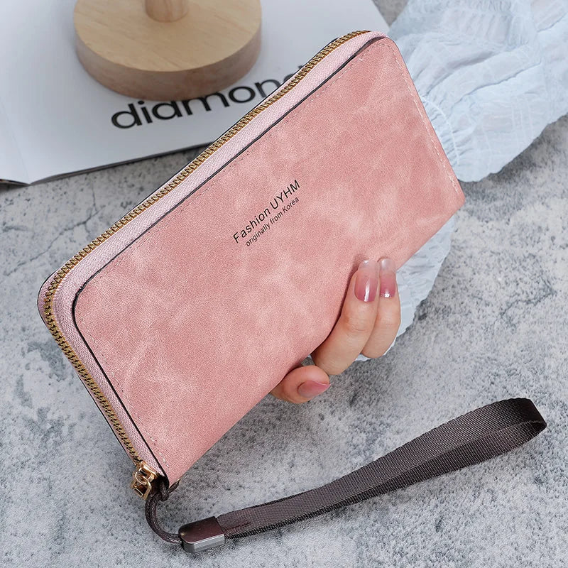 Ladies holding a long wallet 2025 new Korean handbag multi-function card bag mobile phone bag coin purse female wallet