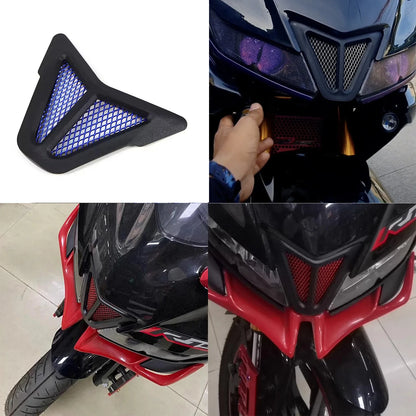 Dirt bike accessories moto decorative air Inlet Head Cover Aluminum Mesh Intake Guard Protector for Yamaha R15-V3 2017-2020