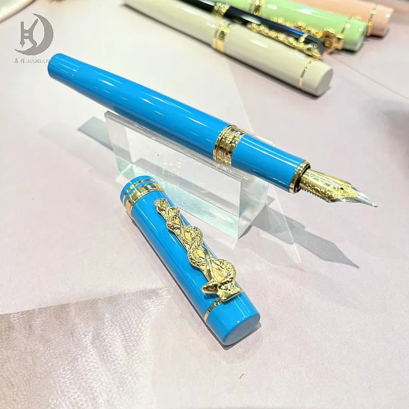 JD 957 Anniversary Tradeshow Giveaways Gift Snake Clip Colorful Fountain/Rollerball Pen,Luxury Souvenir Writing Pen