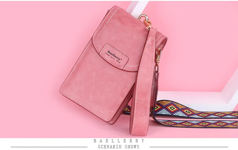 Korean edition phone bag New Baellerry fashion phone bag Buckle Crossbody Phone Bag Fashion Versatile Shoulder Bag